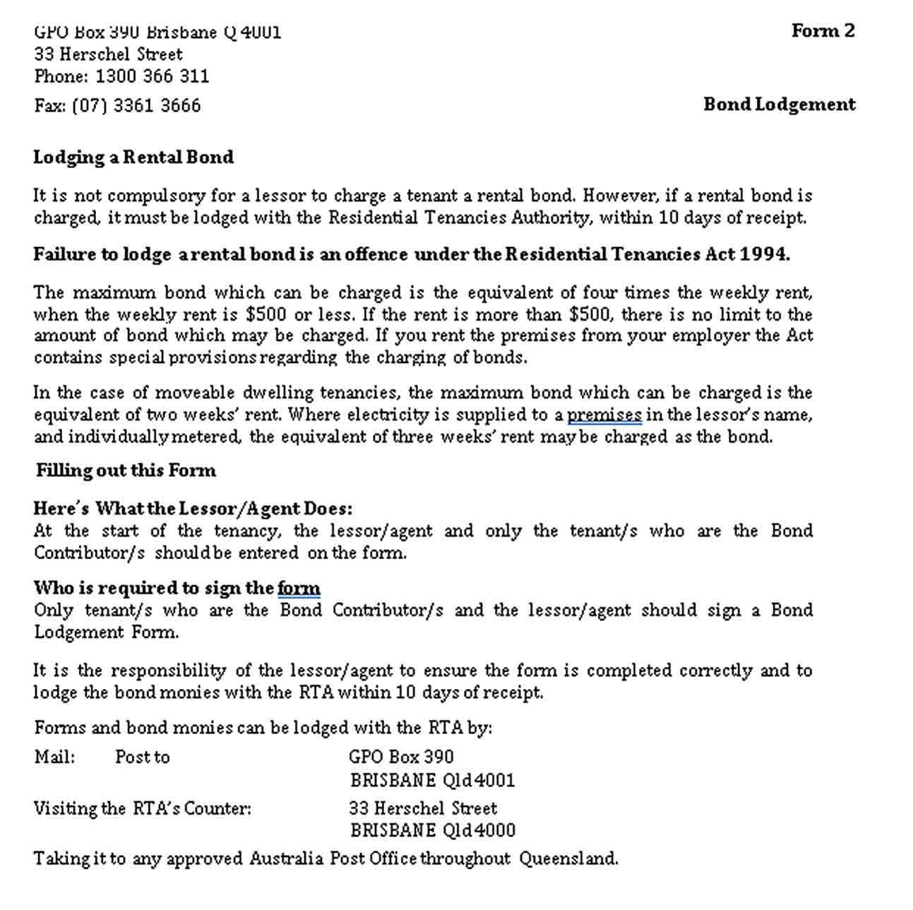 Rental Bond Receipt PDF Free Download1