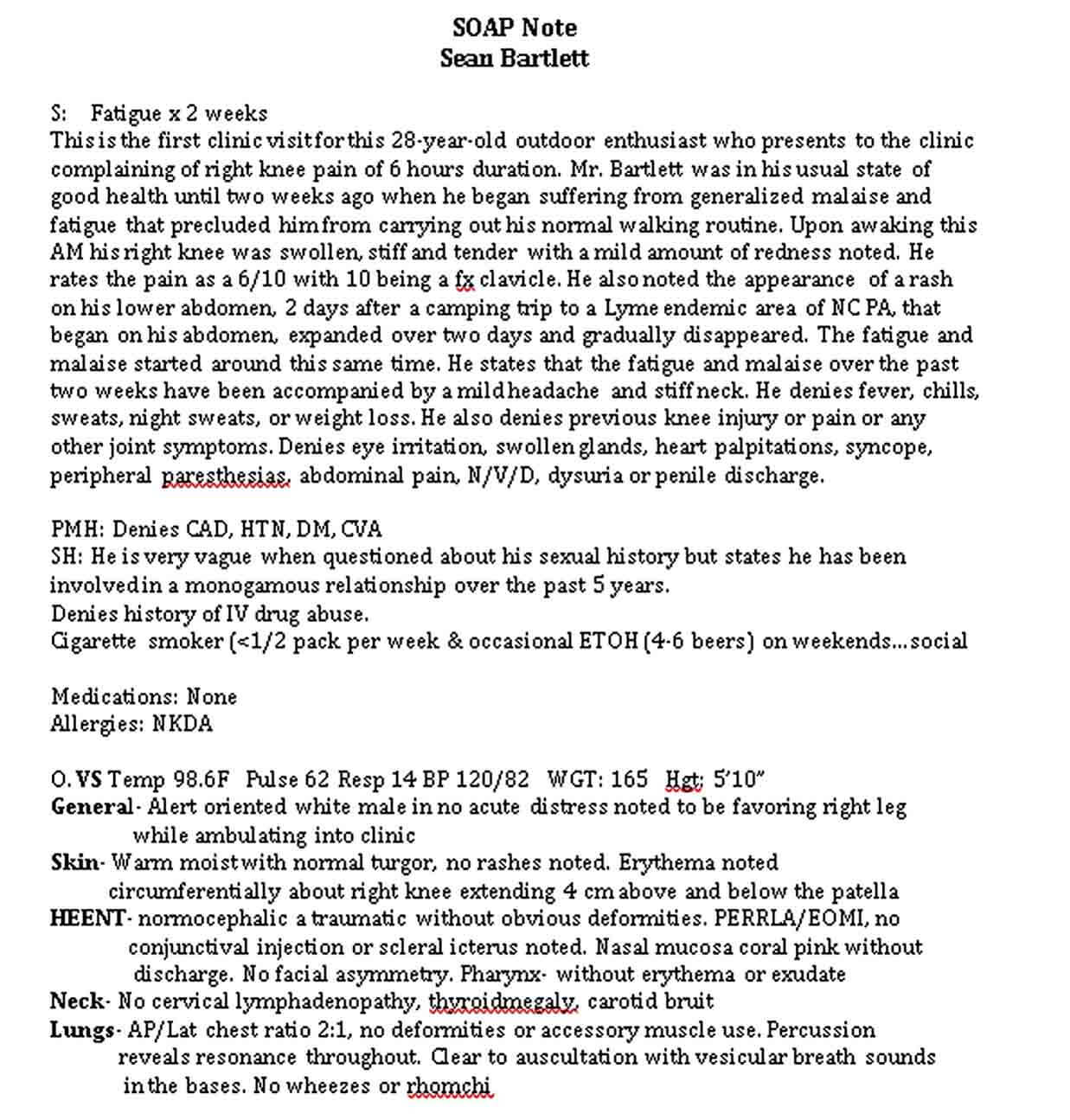 Soap Note Template Word Format Download