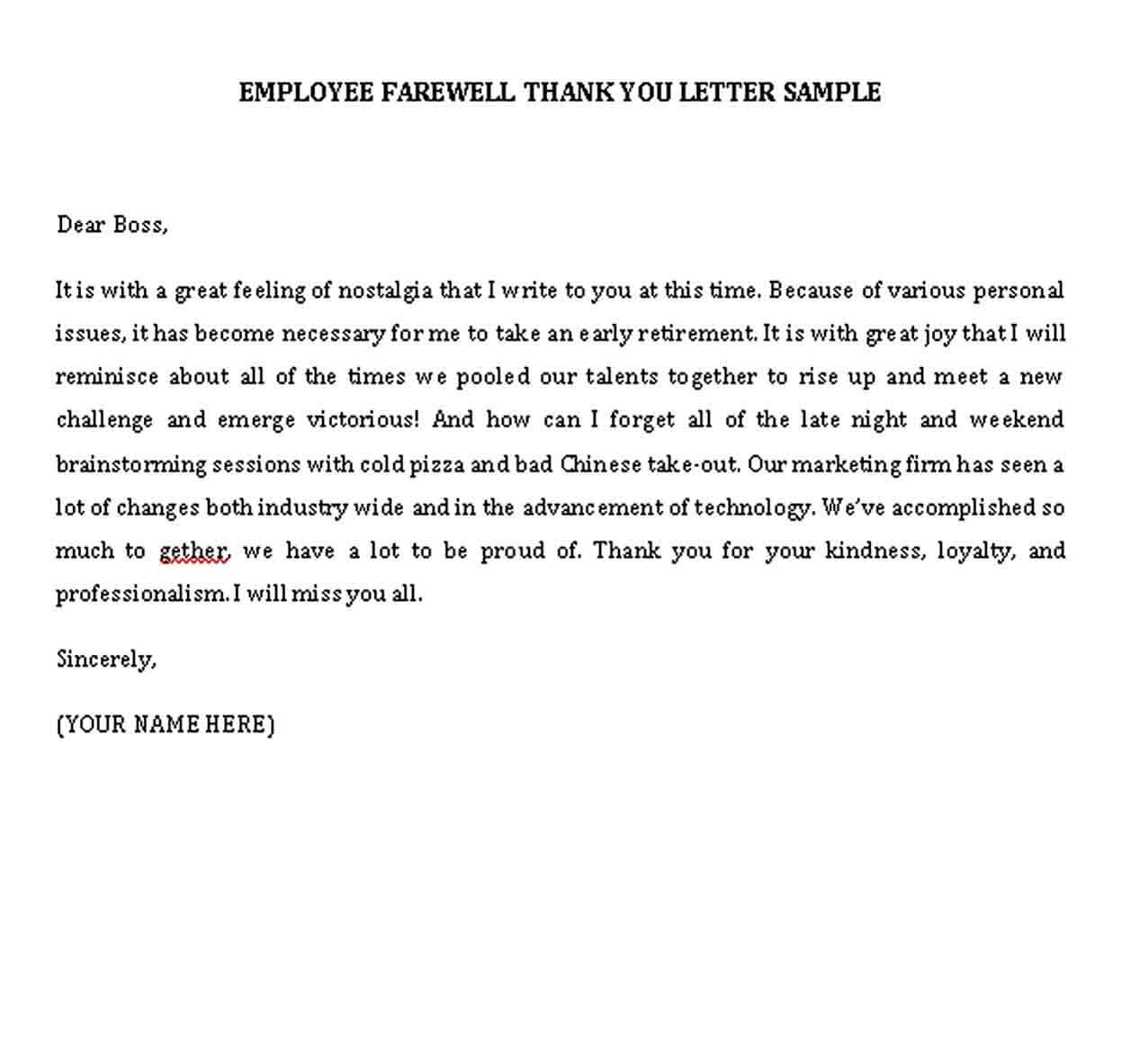 thank you note to boss when leaving job