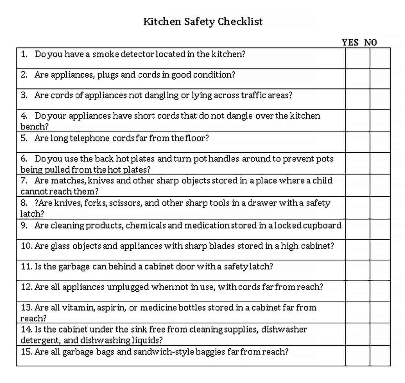 kitchen checklist 6