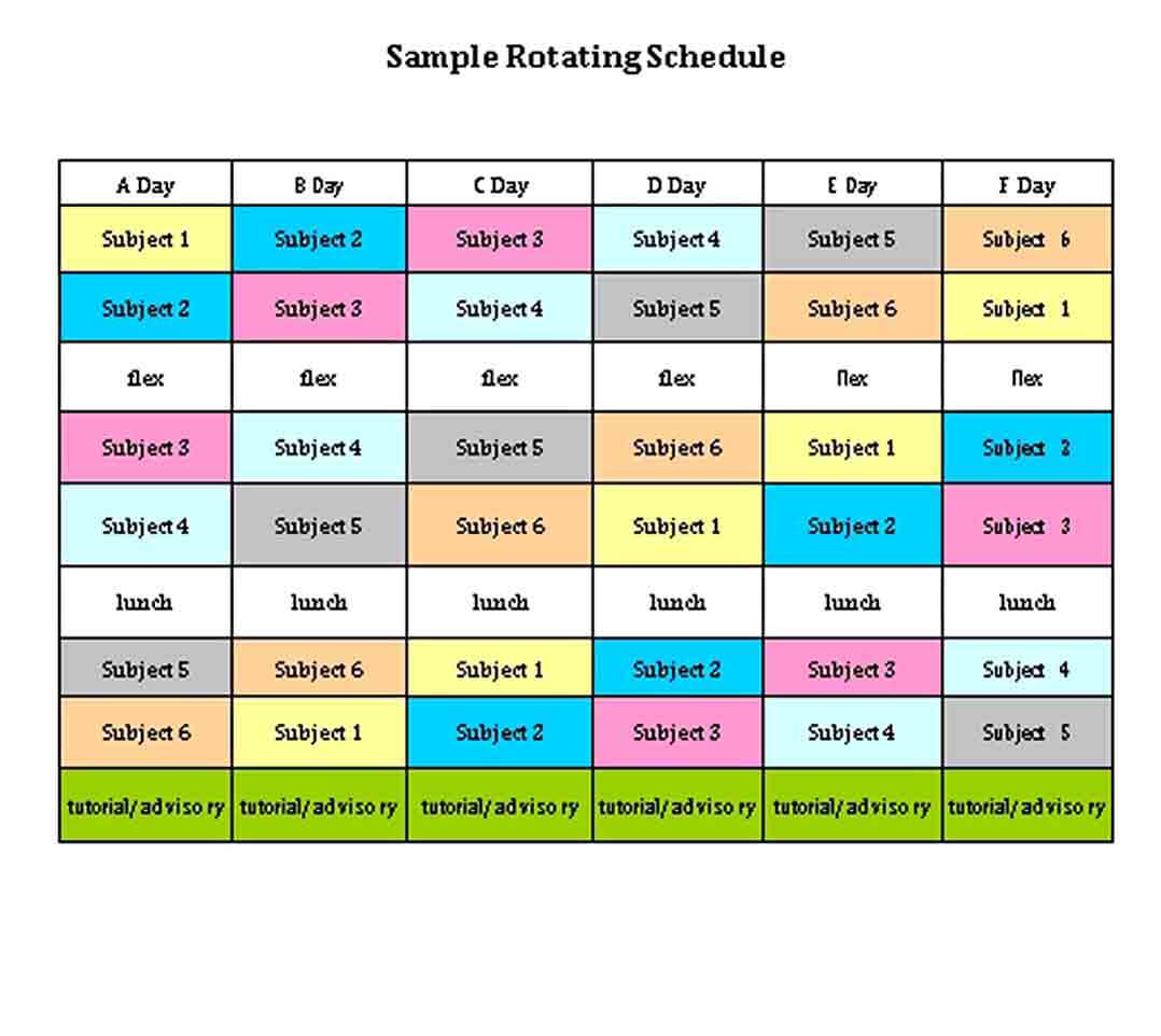 Free Rotating Schedule
