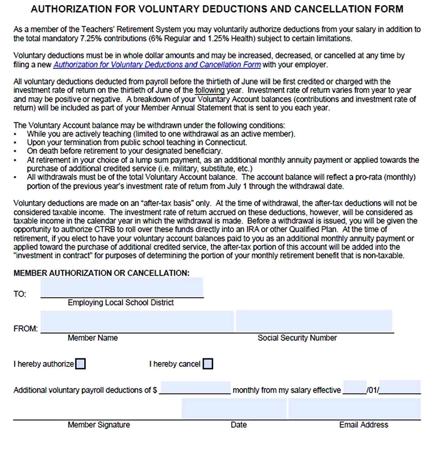 Payroll Budger Deduction Agreement PDF