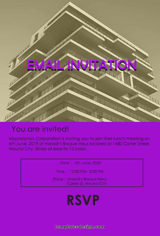 Email Invitation templates psd