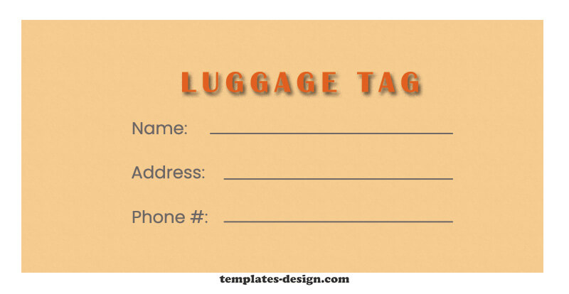 Luggage tag in psd design