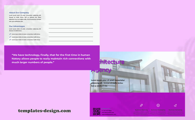 Post card example psd design