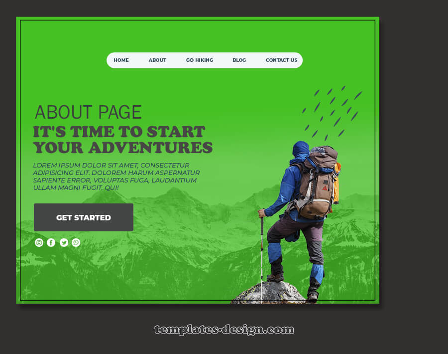 about page customizable psd design templates