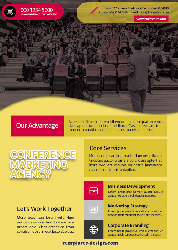 conference poster example psd design