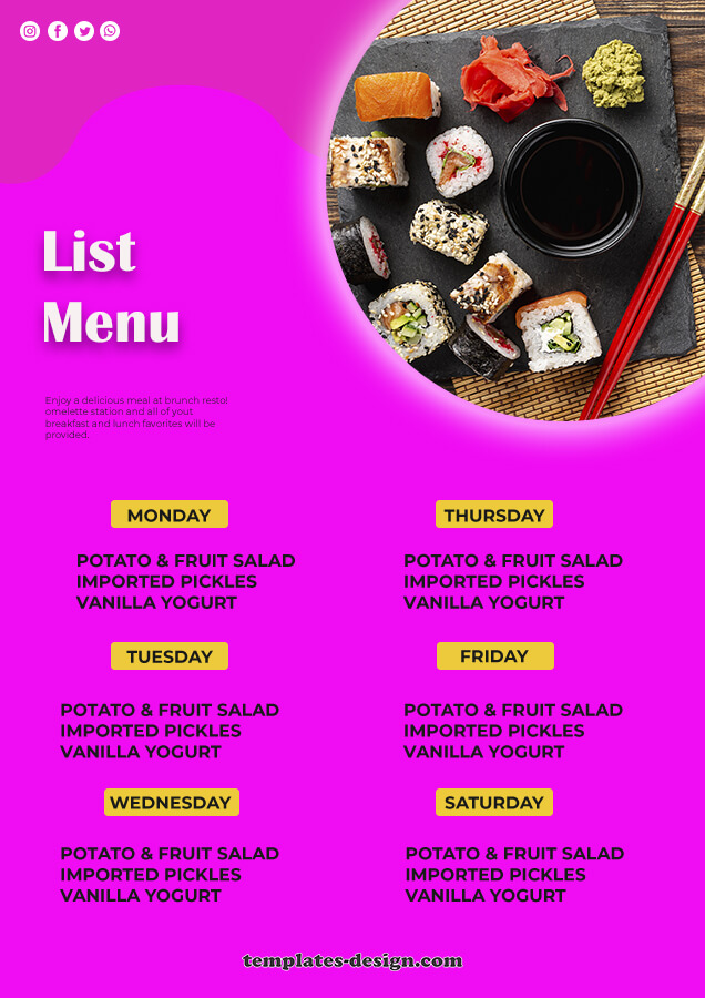 meal planning in photoshop