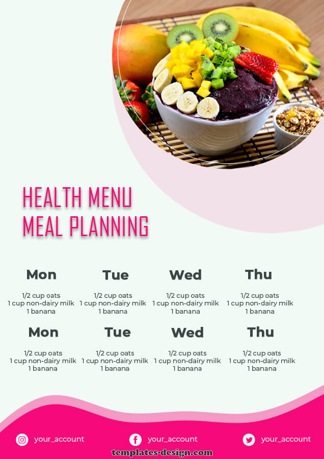 meal planning psd