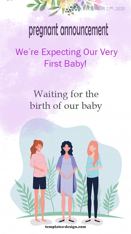 pregnant announcement in psd design