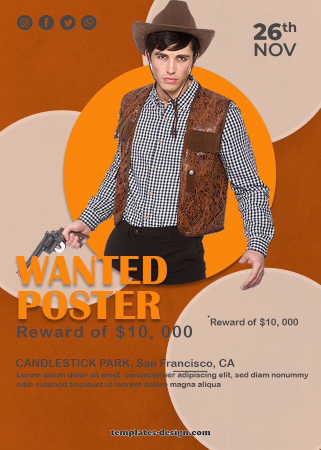 wanted poster templates psd