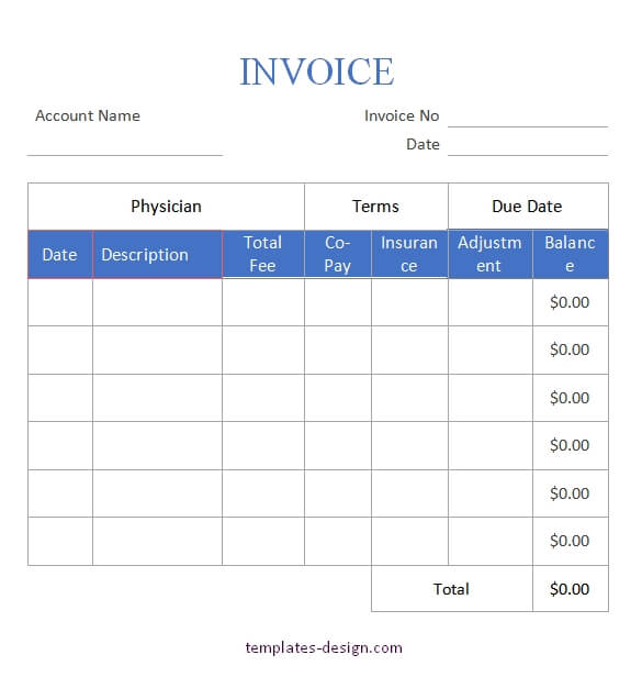 graphic design invoice template template for word