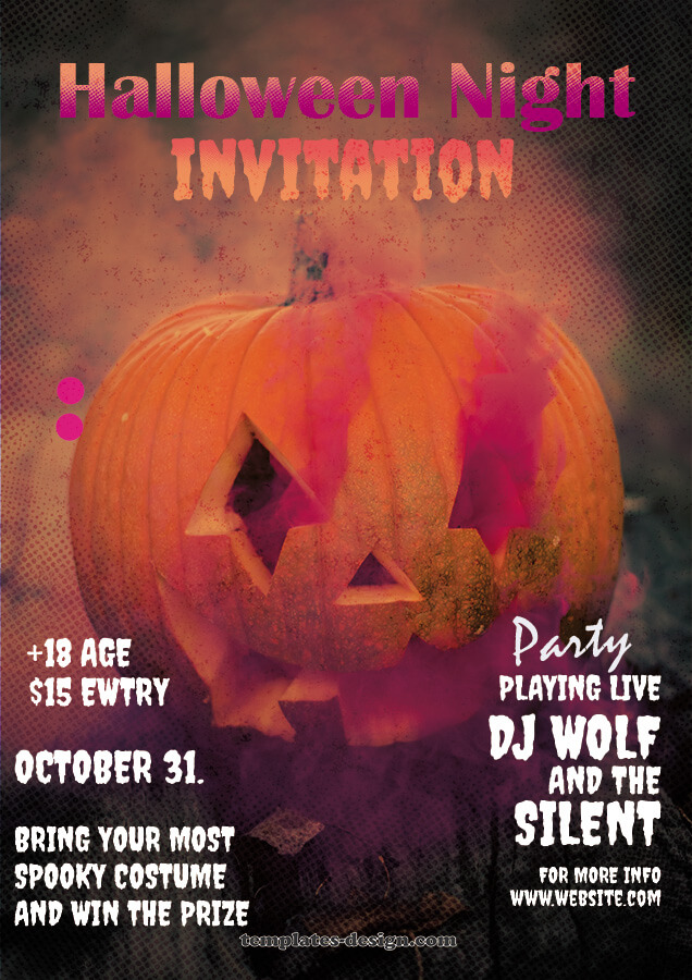 halloween party invitation in photoshop
