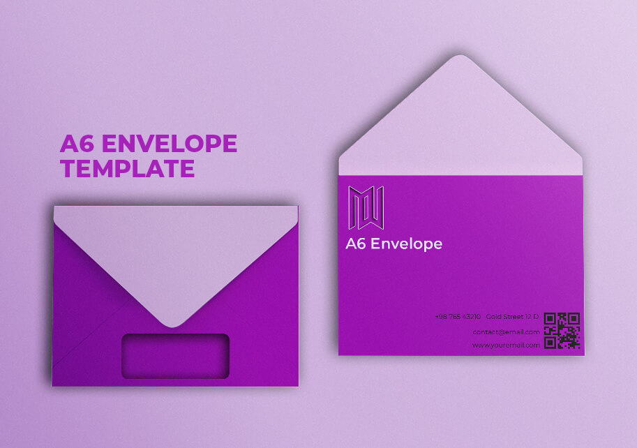 a6 envelope template Free PSD file photoshop
