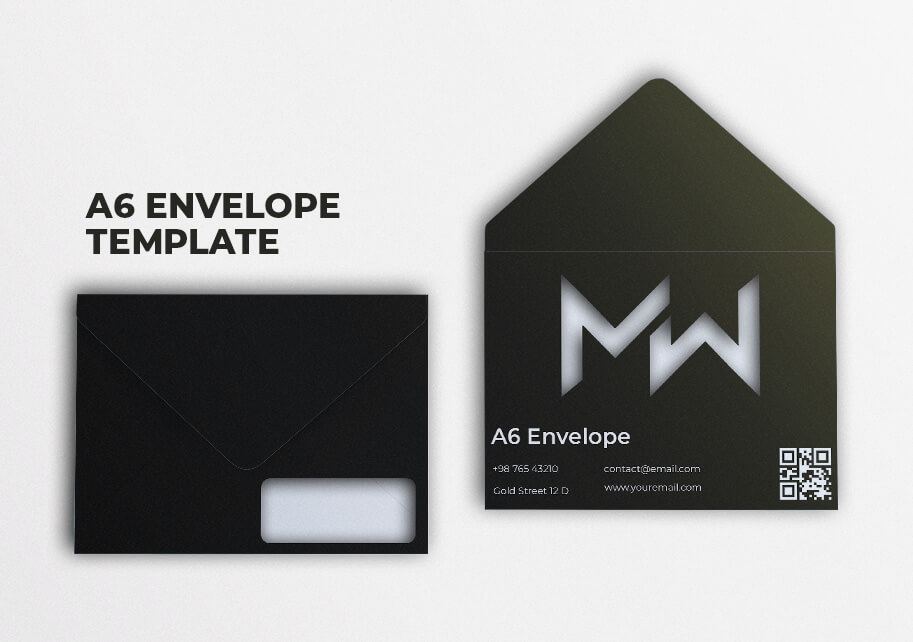 a6 envelope template Templates PSD Free file