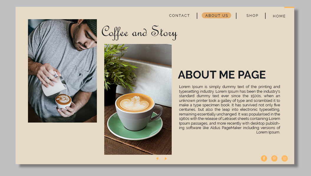 about us page design Free PSD file photoshop