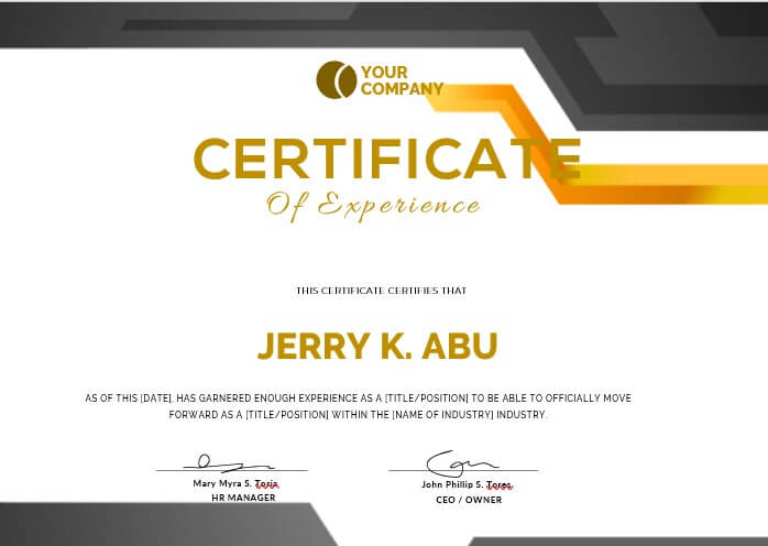 acheivement certificate template 2