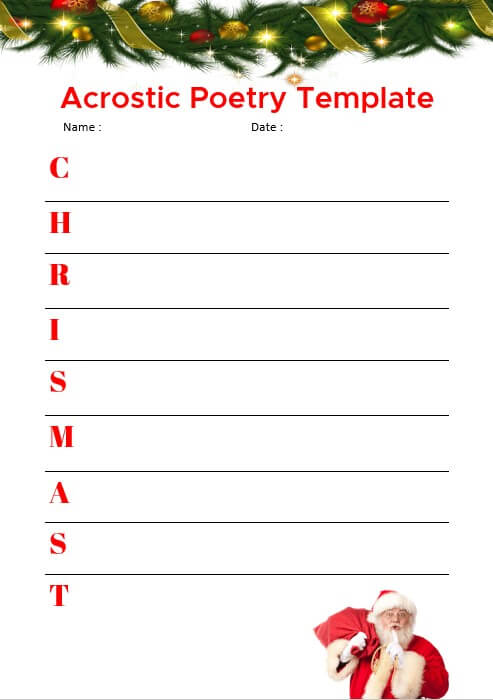 acrostic poetry template 6