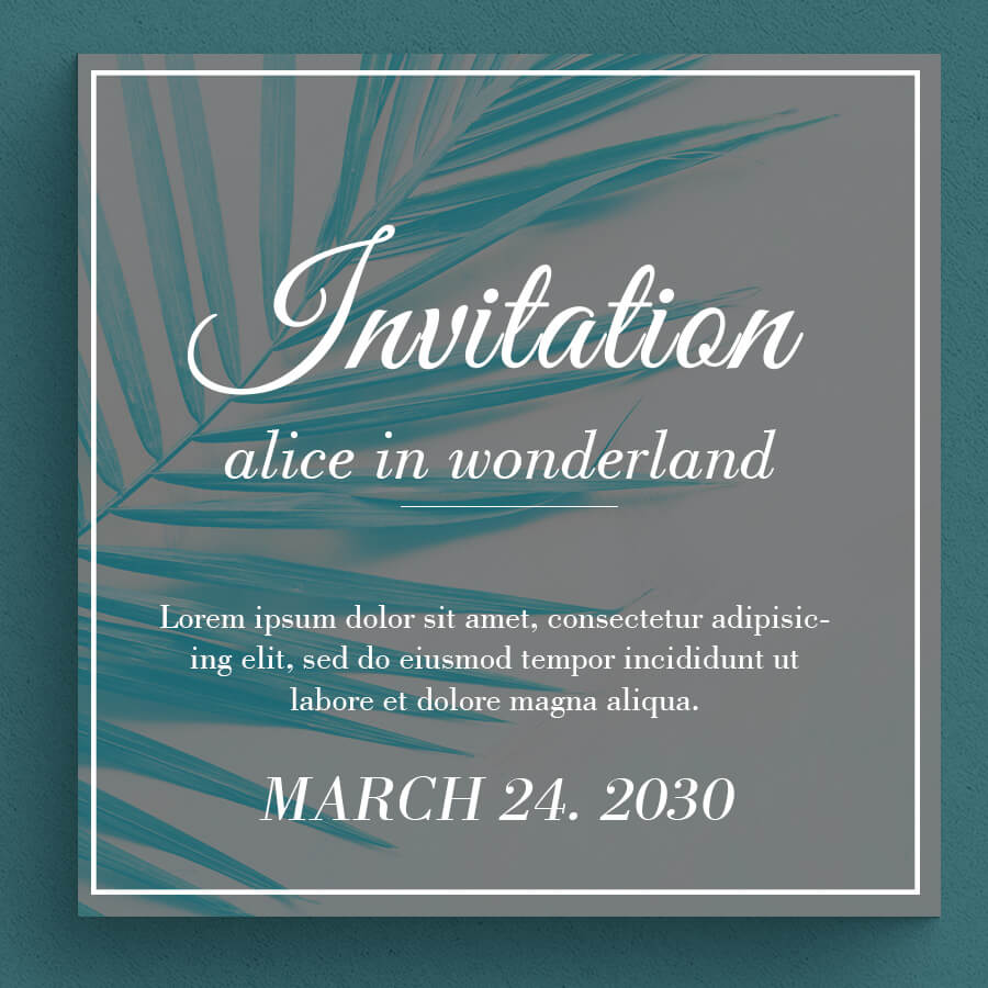 alice in wonderland invitation template Customizable FIle PSD Templates