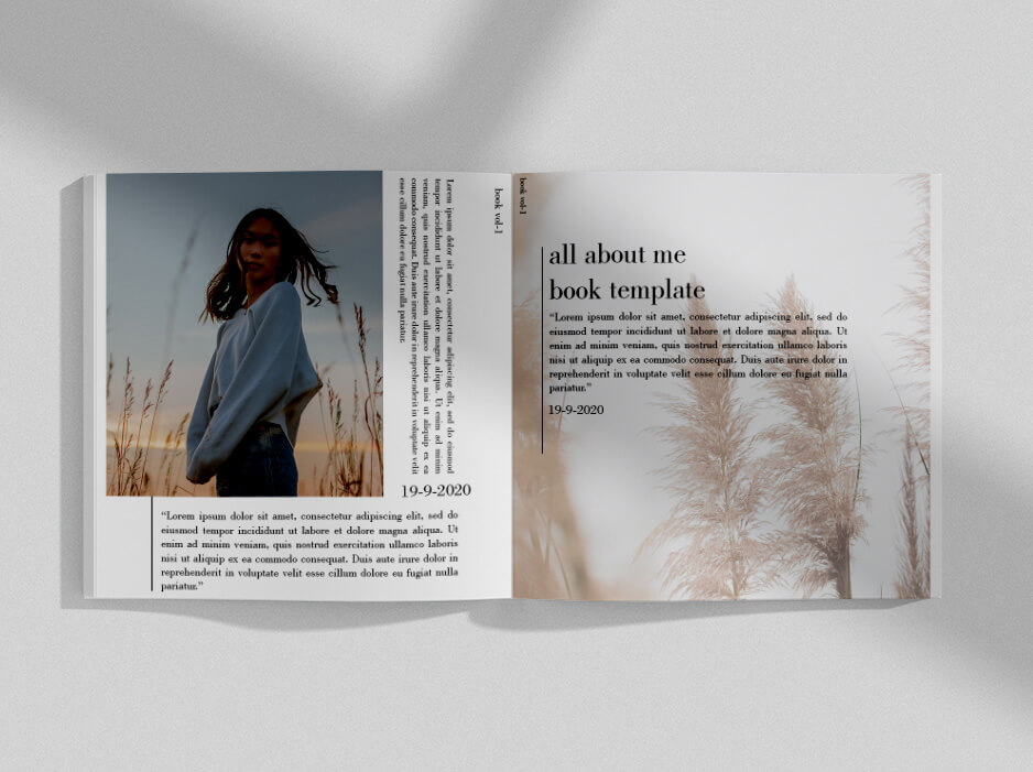 all about me book template Customizable FIle PSD Templates