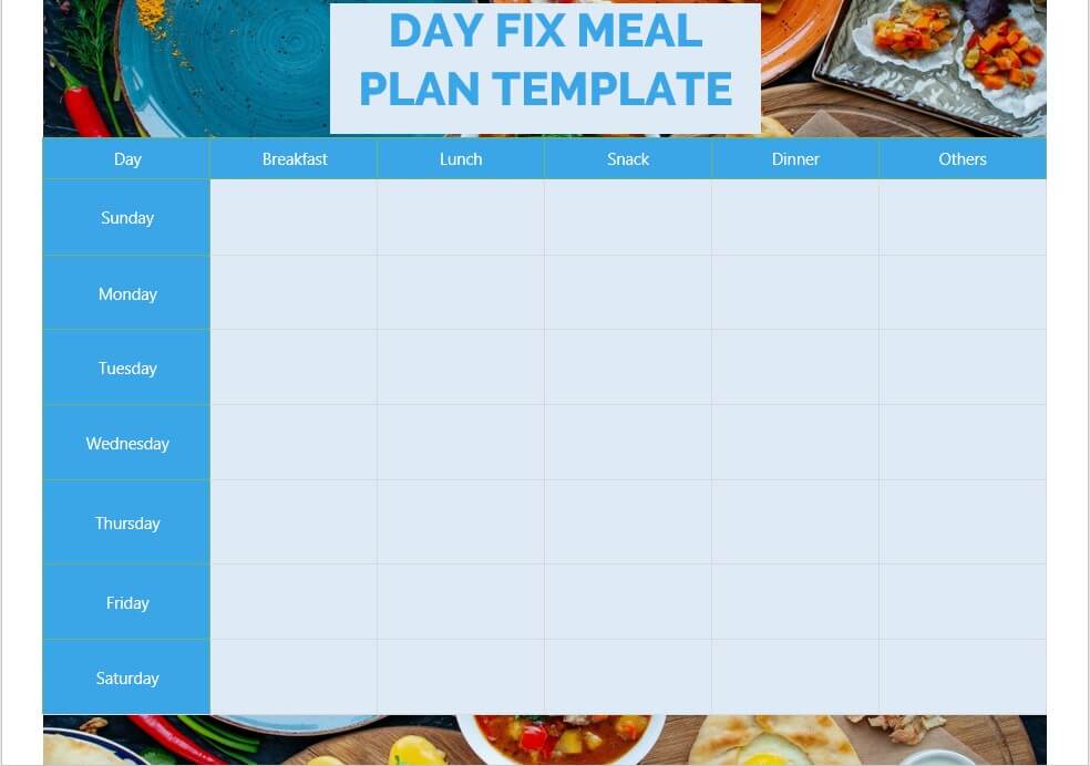 day fix meal plan template 4