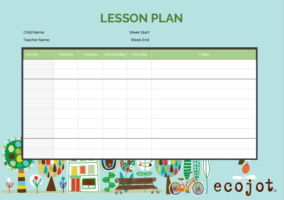 lesson plan template 5