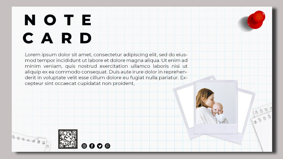 note card Free Templates in PSD file
