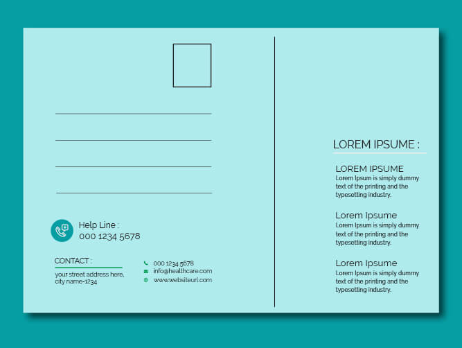 postcard mailing template Free PSD file photoshop 1