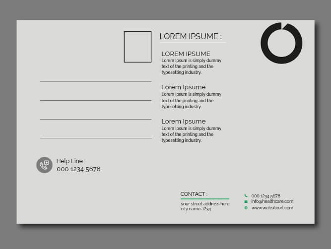 postcard mailing template PSD idea Design Sample 1