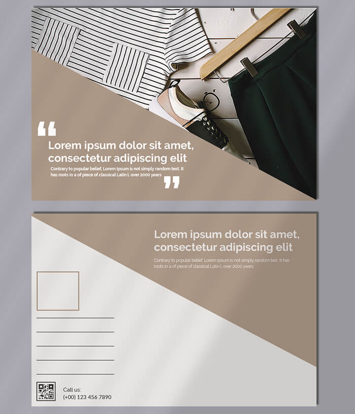 postcard template in Photoshop PSD