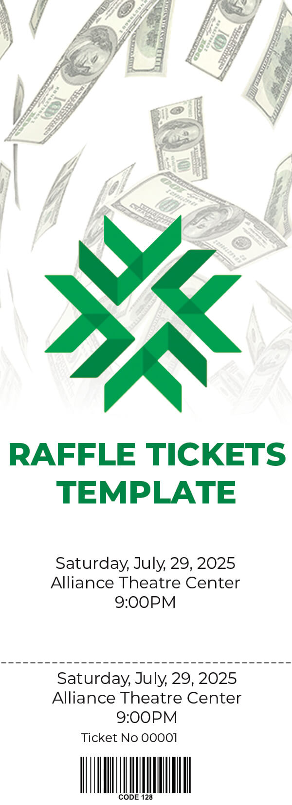 raffle tickets template PSD idea Design Sample