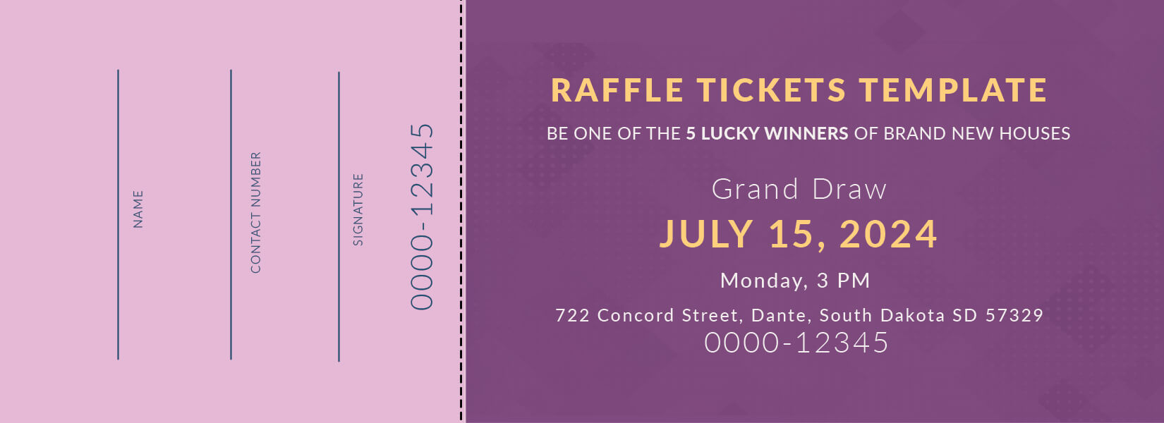 raffle tickets template Templates PSD Free file