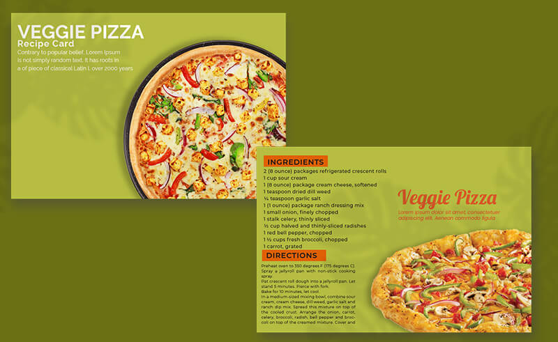 recipe cards Free Templates in PSD file