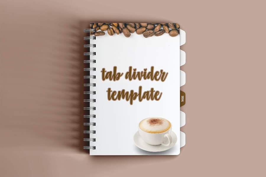 tab divider template PSD File Free Download