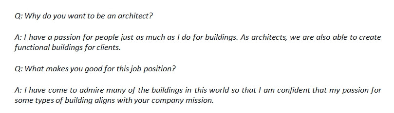 3. Architect interview question
